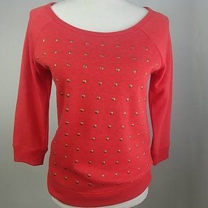Express Red Studded Sweatshirt Size XS
